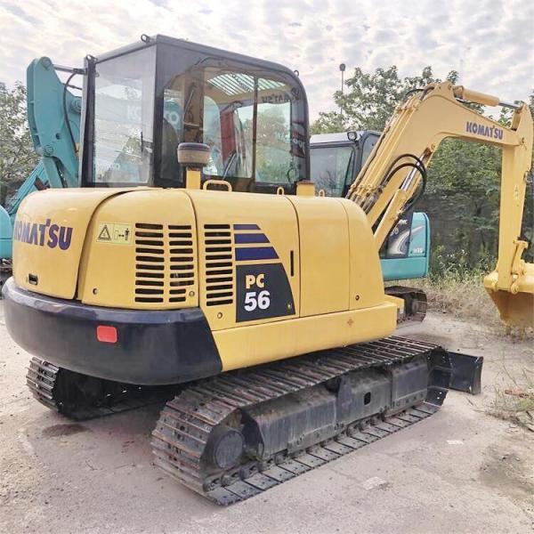 34.5KW Mini Komatsu Excavator Usado PC56 Com Valva Hidráulica Original