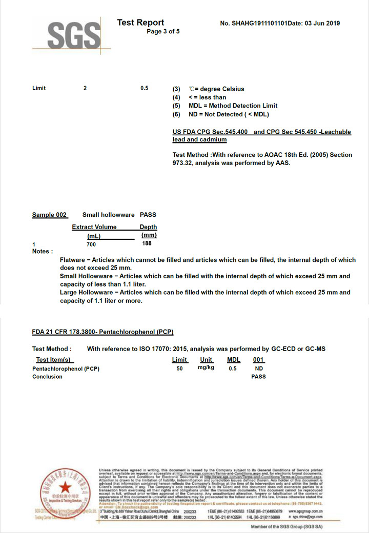 Henan Swuiping Glassware Co., Ltd. Сертификации