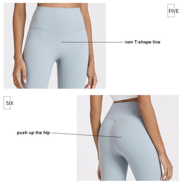 High Waist Yoga Workout Clothes Breathable Yoga Leggings Top Set With Thumb Hole