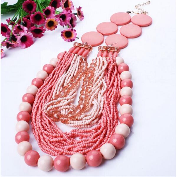 Retro fashion bohemian handmade beads multi-chain necklace clavicle