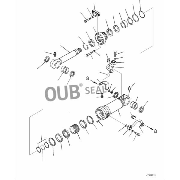 707-39-10510 уплотнение поршеня звенит кольцо с направляющими колец носки гидравлического цилиндра 707-39-13150