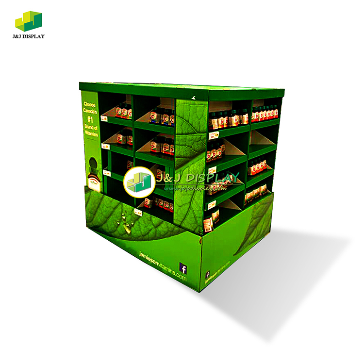 Point Of Sale Display Stands Customized Retail Floor Display Stand Grocery Store Shelf