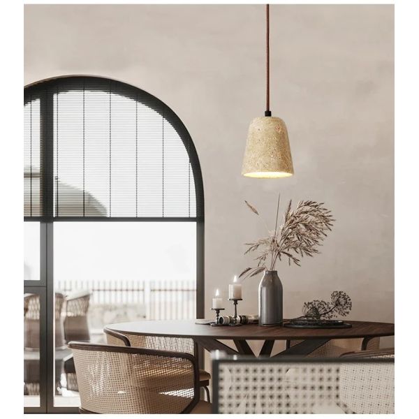 Wabi Sabi Pendant Light Designer Retro Stone Light Bedroom Bedside Dining Lights（WH-AP-676）