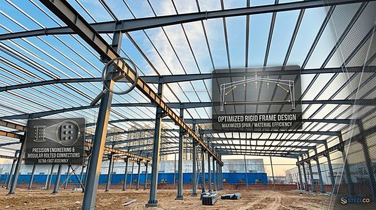 Versatile Steel Frame Factory Building Thermal Sound Insulation Steel Structure Warehouse Factory