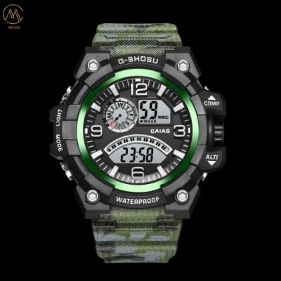 Multi Functional Digital Sport Watch With Rubber Band 100 Meters Water Resistance