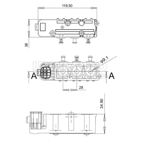 Катушка соленоида для блока RVH000095 клапана передней оси подвеса воздуха Land Rover EAS