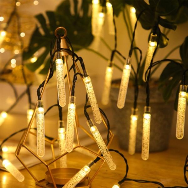 10M Bubble Stick LED Christmas Light String AC200-240V 4W Plug-in PVC Transparent Wire