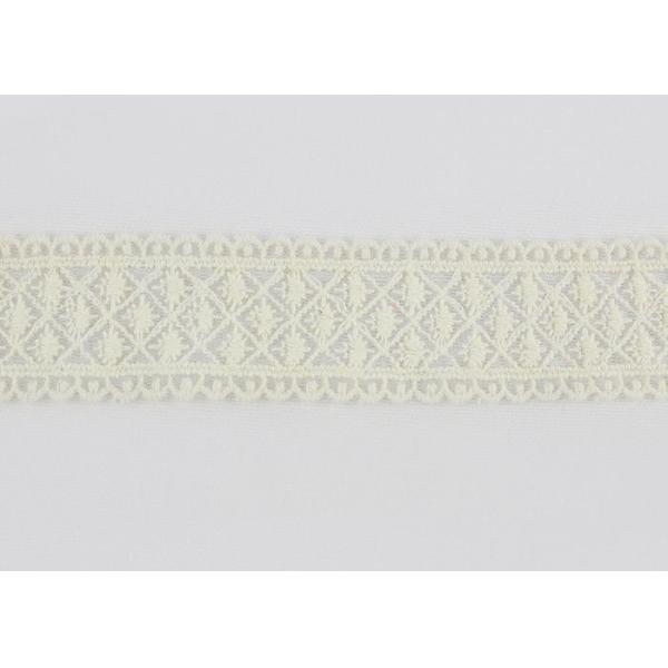 Отделка шнурка Эко дружелюбная вышитая с нейлоном Тюль шнурка хлопка для платья