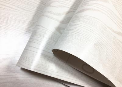 White Fashionable Wood Grain Adhesive Contact Paper Home Decoration