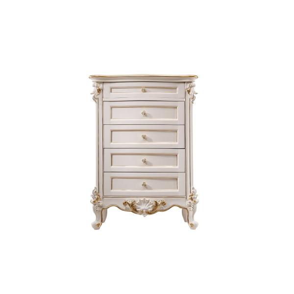 Luxury Fabric Bed Sets of Ivory White wooden Furniture in high quality brands from China factory for Villa house