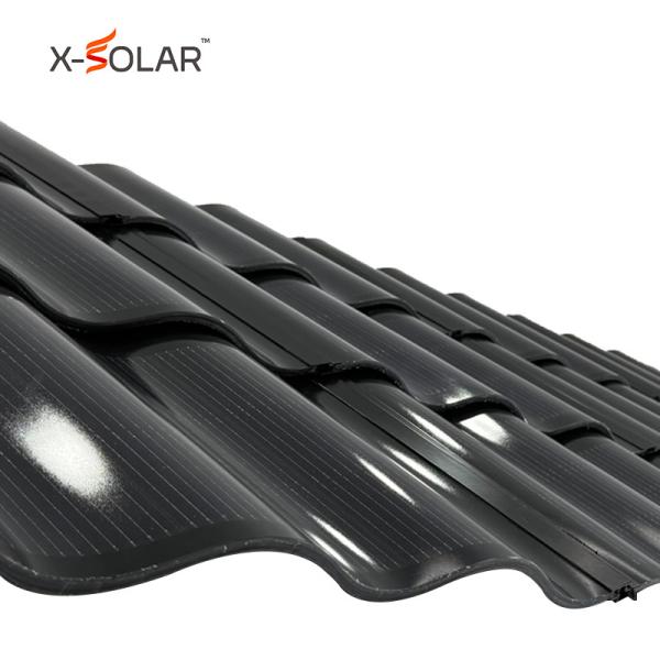 685*420*9mm 日よけ装置 50W 曲面ソーラータイル 家庭用太陽光発電システム用 BIPV ソーラー屋根タイル