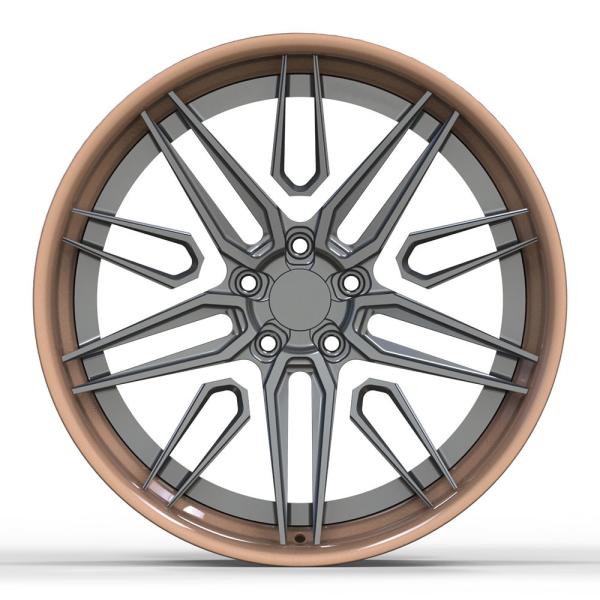 Отполированная золотом сторона почищенная щеткой центром Моноблок выковала колеса с ФЭА анальным