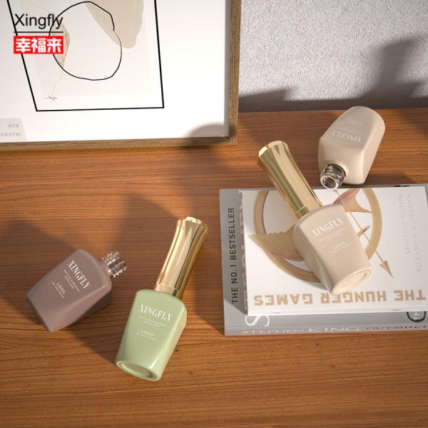 12ml Nail Polish Bottle Top Coat Nail Polish Cosmetic Packaging gel nail polish glass bottle
