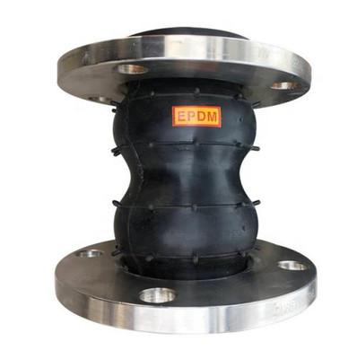 Couplings de tuyaux d'eau en caoutchouc à double sphère Dn65 Compensateur de bride galvanisée en acier au carbone Din
