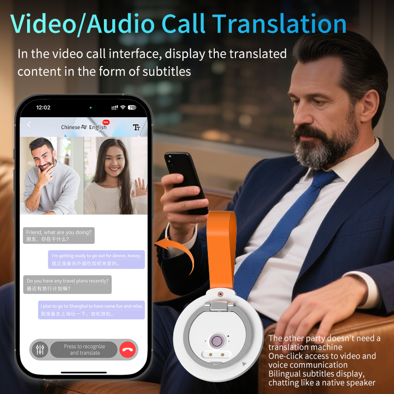 Online Meeting Smart Mobile Translator Video Call Language Translation Device