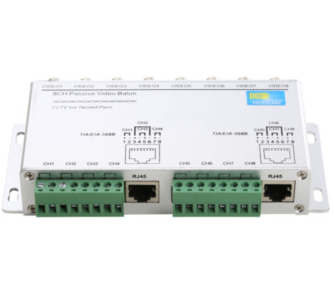 HD CVI AHD TVI Compatible 8CH Passive Video Balun Receiver Transmitter for CCTV Camera
