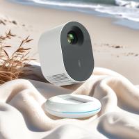C1 White Mini Outdoor Projector 20000mAh Lithium Battery Powered Outdoor Projector Smart