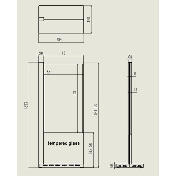 55 Inch Transparent OLED Screen Monitor Digital Signage Display Stand Transparent Advertising LCD Screen