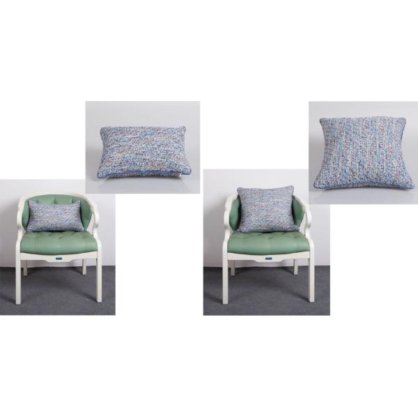 Elegant Decorative Pillow Covers , 100% Polyester Blue Throw Pillows For Couch