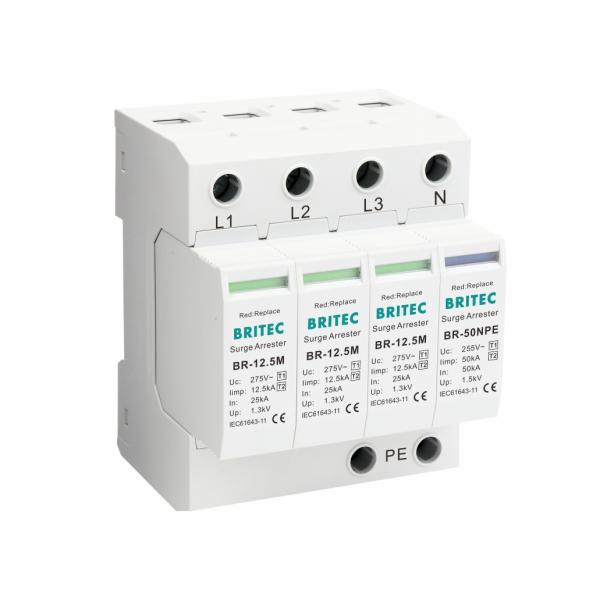 BR-12.5M 4P タイプ1 サージ保護デバイス SPD サージプロテクター AC タイプ1 12.5kA SPD