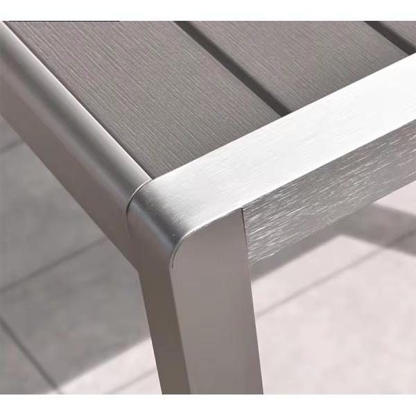 Aluminum Alloy PE Wicker Outdoor Dining Table Outdoor Dining Furniture