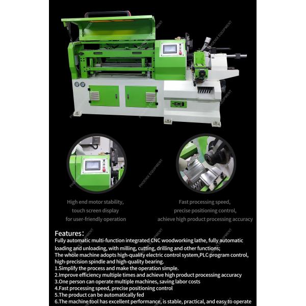 2700*1300*1400mm Automatic Feeding Wood Lathe Machine for Engraving and Turning Wood