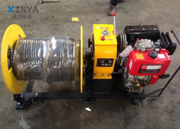 Cable Pulling Winch / Diesel Cable Winch For Cable Pulling During Tower Erection