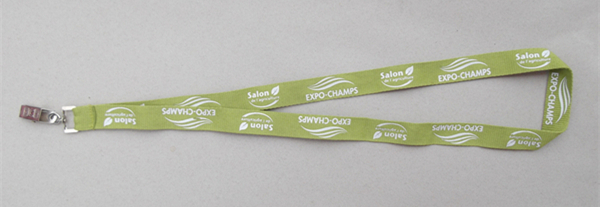 Dual colored flat polyester ID card badge holder neck lanyard strap with metal buckle,