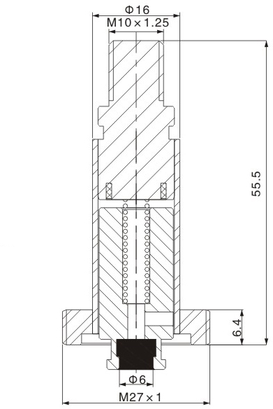 M27 Thread Stainless Steel Plunger Tube Solenoid Valve Armature