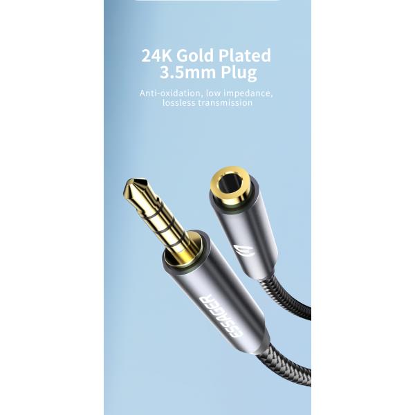 Essager 3.5mm Male to 3.5mm Female AUX Jack Headphone Audio Cables