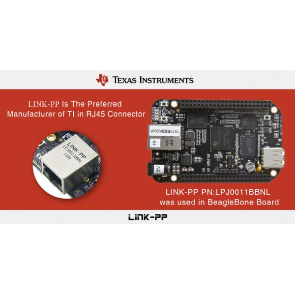 Плата порта LPJE101AWNL PCB FR4 RJ45 модульного Джек 1X1 вверх по пальцу EMI СИД