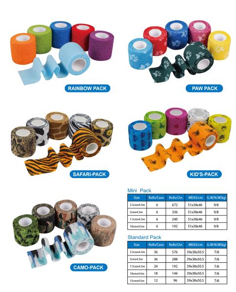 Premium Cotton Sterile Gauze Bandage Elastic Flexible Cohesive Bandage