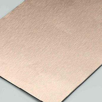 Resistente ao calor 2440mm Painel de alumínio composto escovado Champagne Espelho de alumínio composto