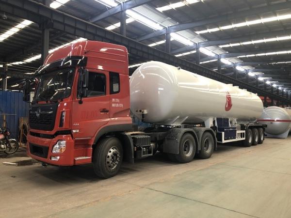60cbm / 59.52cbm LPG Gas Tanker Truck Mobile Transport Semi Trailer Truck