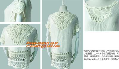 Fashion tassel, Hollow knitted Swimwear, swimsuit Crochet Bikini Beach Cover Up Smock Mini