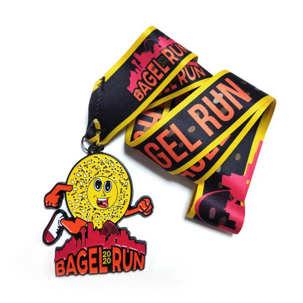 Wholesale Cheap Custom Design Your Own Zinc Alloy 3D Gold Metal Award Marathon Running Sport Medal