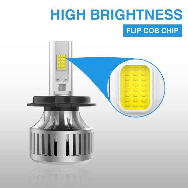 Luz delantera de motocicleta de alta potencia H4 para DC/AC de 8 a 80 V de voltaje y fuente de luz COB