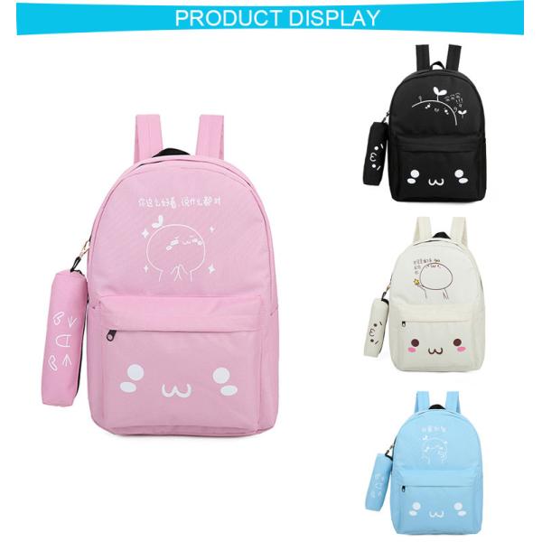 Сумки средней школы материалов холста для подростка Вашабле и большой емкости