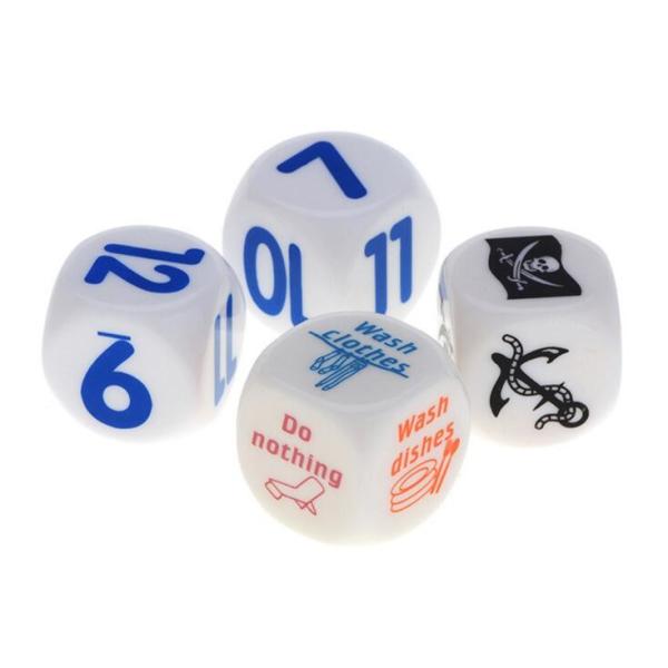 Funny 25MM Acrylic Joke Dice With Custom Printing Six Side,Cheap Wholesale Price, For Game And Homework Jokes