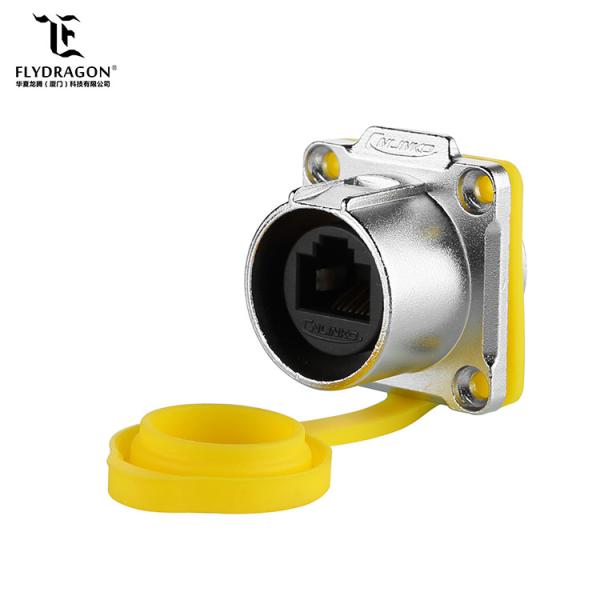 Black Plastic RJ45 Connecter Cat5e Outdoor Waterproof Ethernet Cable PBT Plug Hot sale 8 Core Connector For Signal