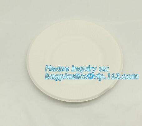 Biodegradable plate food grade green sugarcane bagasse plate,10 sugarcane ecofriendly disposable oval plate bagease pac