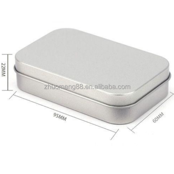 Card Poker Rectangle Tin Box with Hinged Lid Size 95* 60*22 mm Square Tin case
