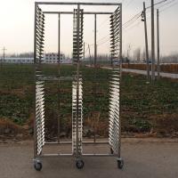 Chariot de rangement en acier inoxydable de qualité alimentaire avec roues résistantes aux températures élevées