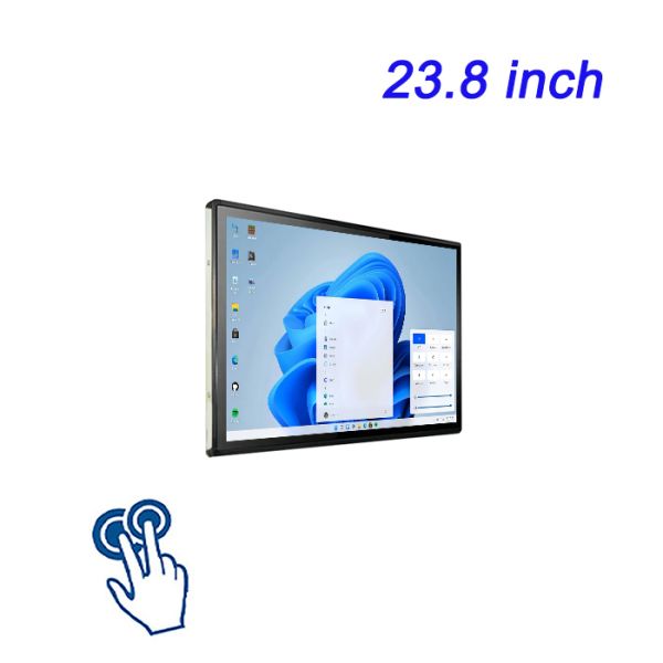 23.8 inch Customizable Drivers and Software Support Included Capacitive Touchscreen Industrial Panel Mount Monitor with Metal Frame