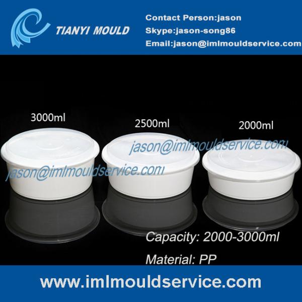food grade white PP disposable plastic salad bowl mould/disposable plastic soup bowl mould