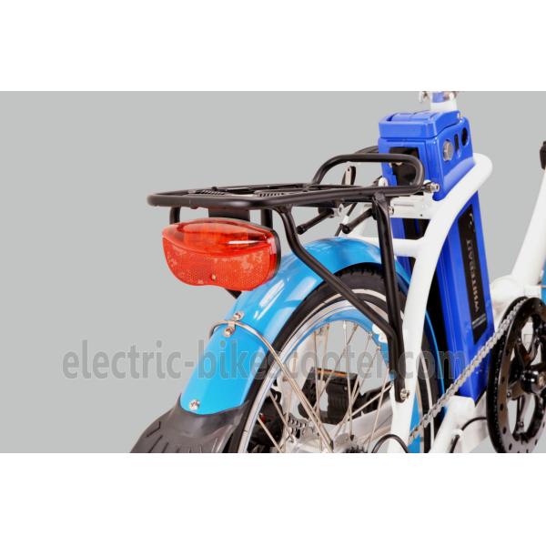 Blue Mens Women'S Electric Folding Bike , Citizen Folding Electric Bike 20