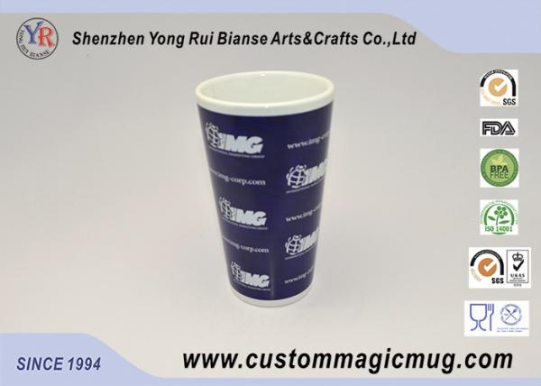 Eco-friendly Large V Shaped Mug , 12oz Ceramic Porcelain Coffee Mugs