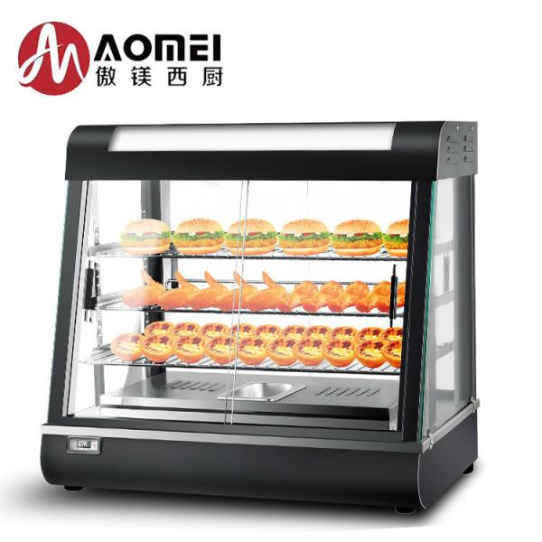 Display de vidro comercial multifuncional de aquecedor de alimentos para suas necessidades de cozinha