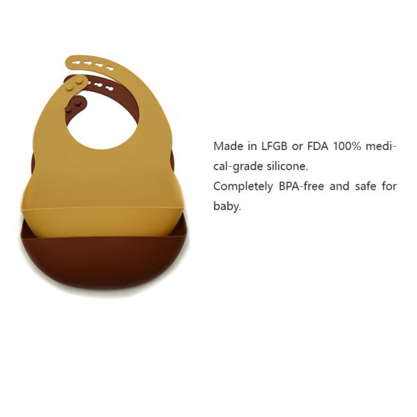 Waterproof Drool  Baby Bib Catcher FDA Medical Grade Silicone