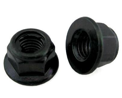 Carbon Steel Heavy Hex Nuts Metal Flange Lock Nut Zinc Plate Black Color